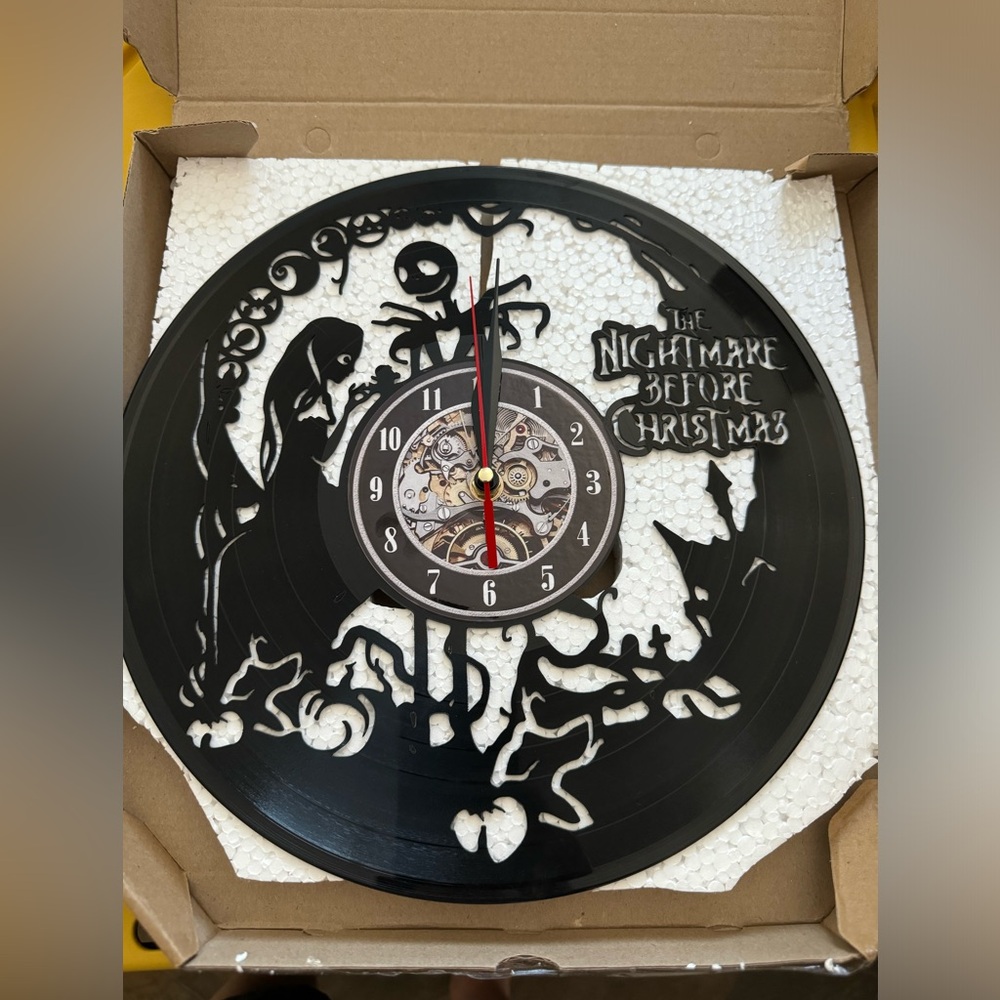 Nightmare Before Christmas vinyl Wall Clock